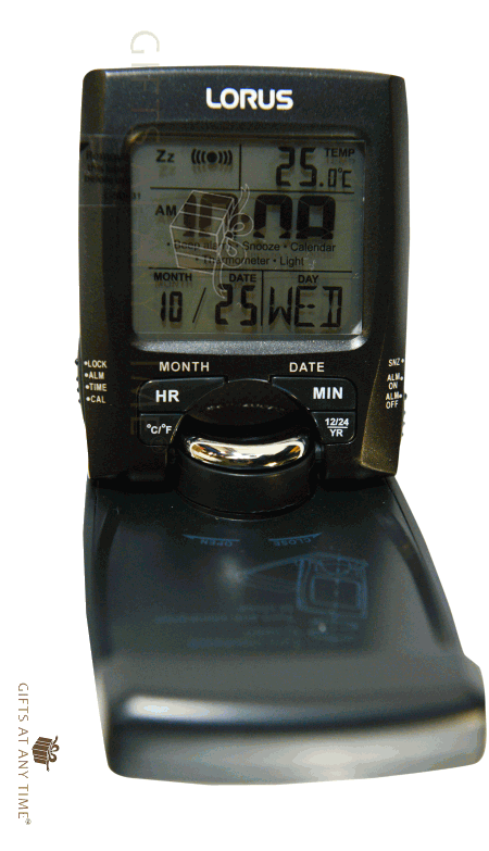 Lorus Travel Digital Lcd Alarm Clock Lhl031k - Electronics (480x782), Png Download