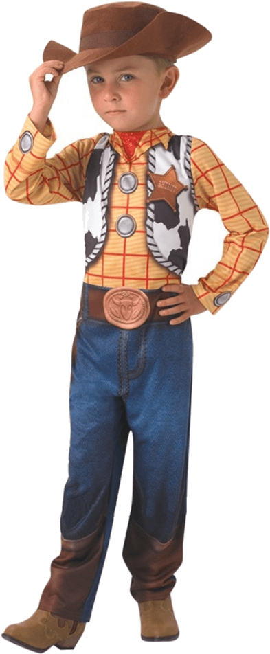 Child Toy Story Woody Costume - Fancy Dress Boy Ideas (600x951), Png Download