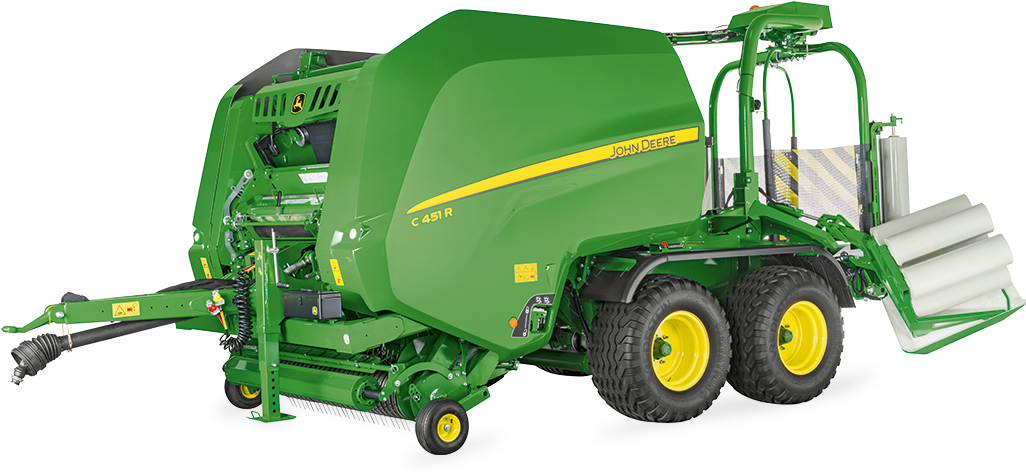 C451rvariable Chamber Wrapping Baler - Presse Enrubanneuse John Deere (1366x768), Png Download
