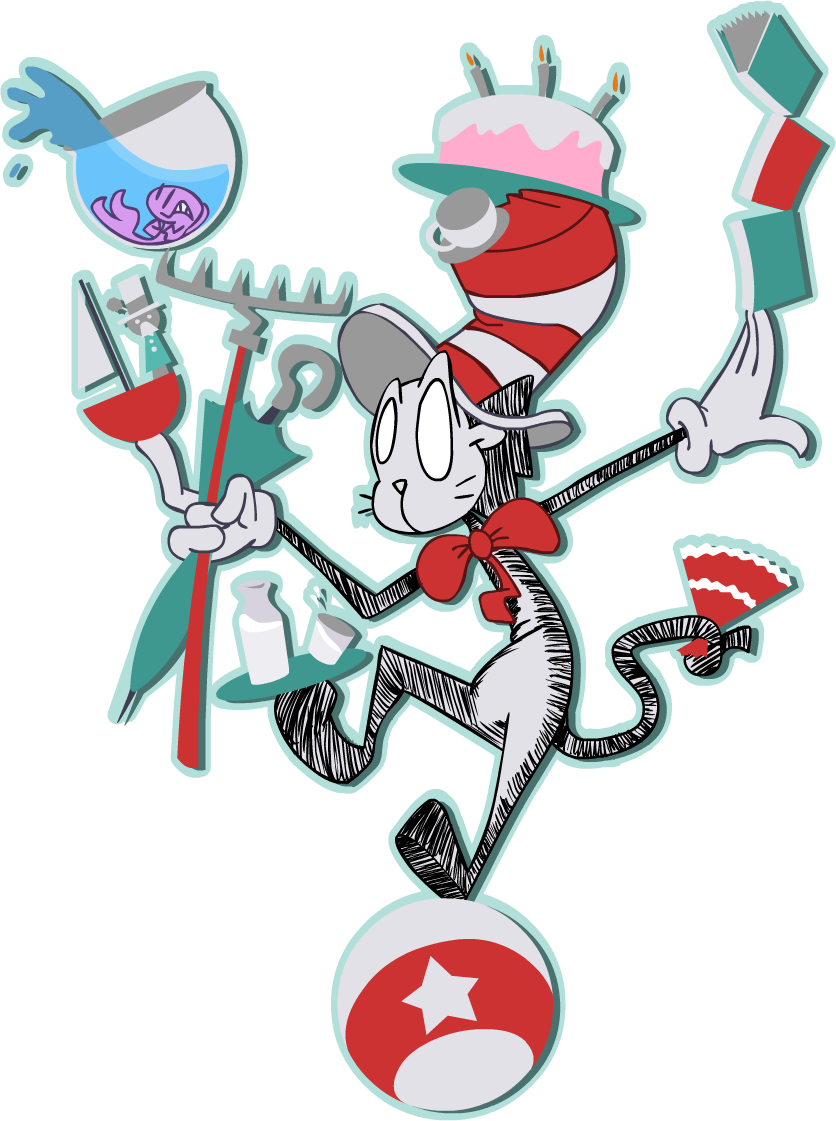 Cat In The Hat (836x1121), Png Download