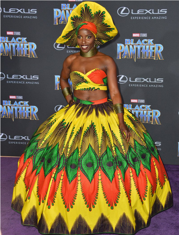 Black Panther Premiere - Black Panther Premiere Fashion (768x768), Png Download