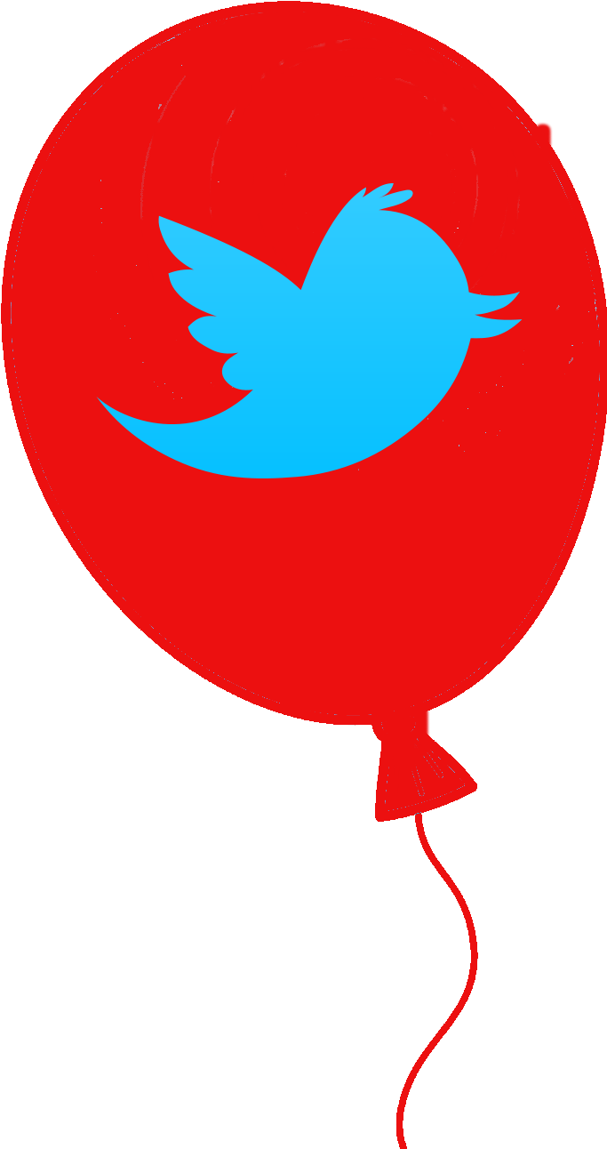 Gas Balloon Decorators Decoration - Twitter Bird (690x1299), Png Download
