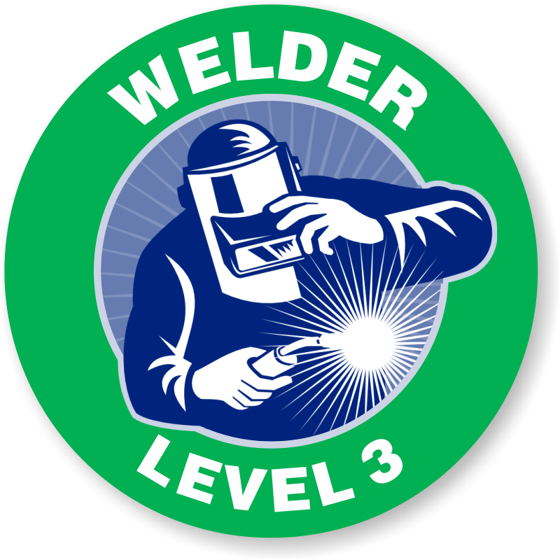 Welder Level 3 Hard Hat Decals - Shielded Metal Arc Welding Clip Art (800x800), Png Download