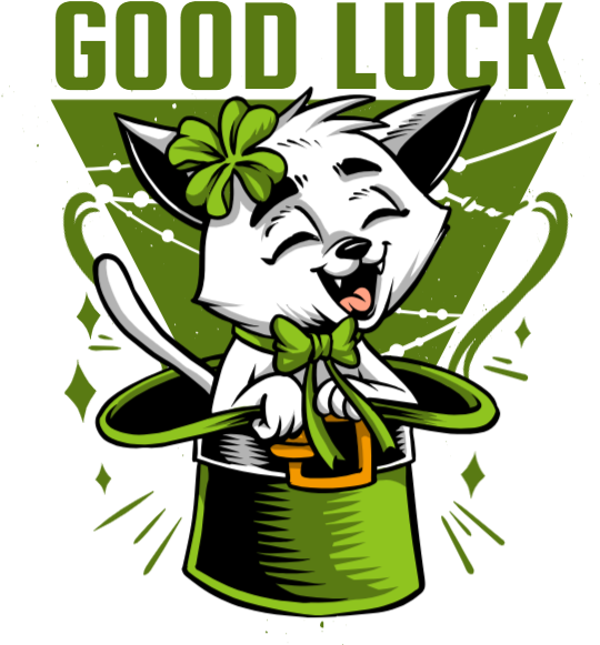 Good Luck Cat - Drawing Universal Surface Gauge (539x607), Png Download