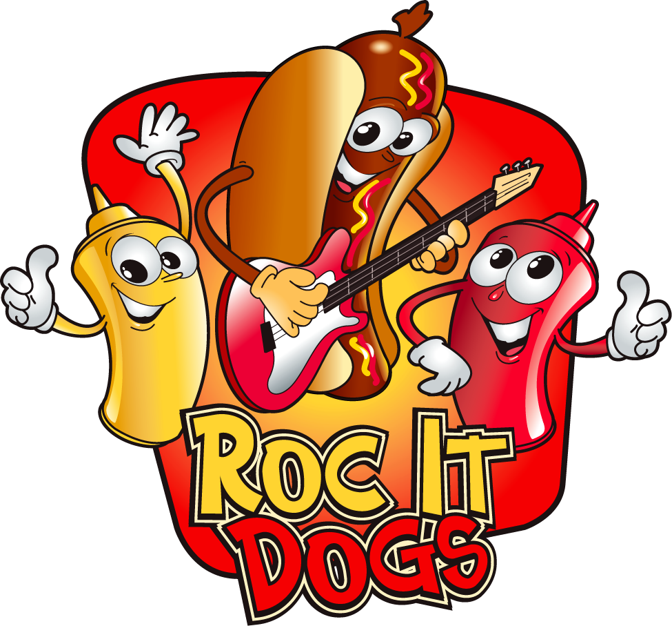 Roc It Dogs - Cartoon (975x907), Png Download