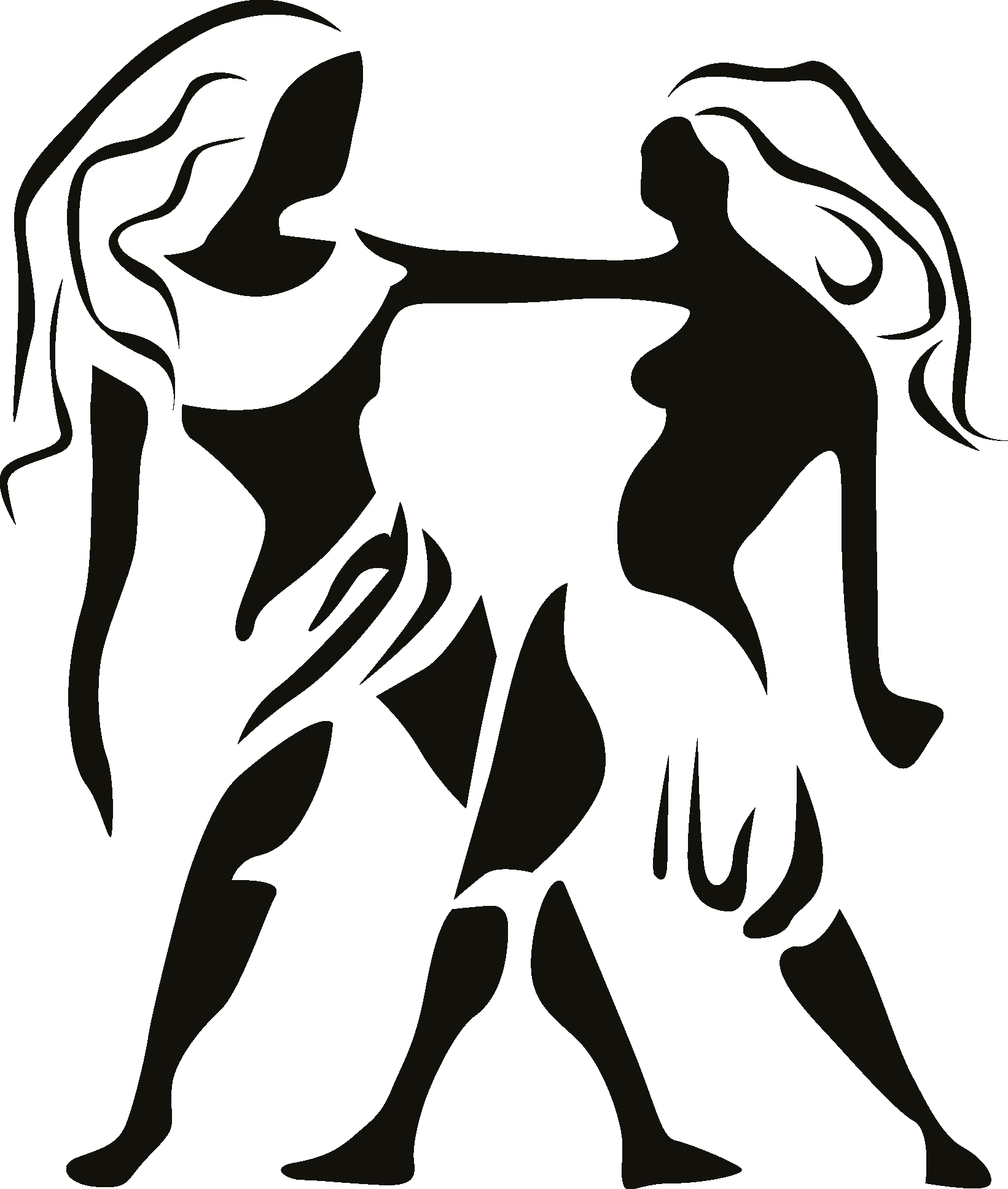 Zodiac Signs Silhouette - Zodiac Signs (1641x1936), Png Download