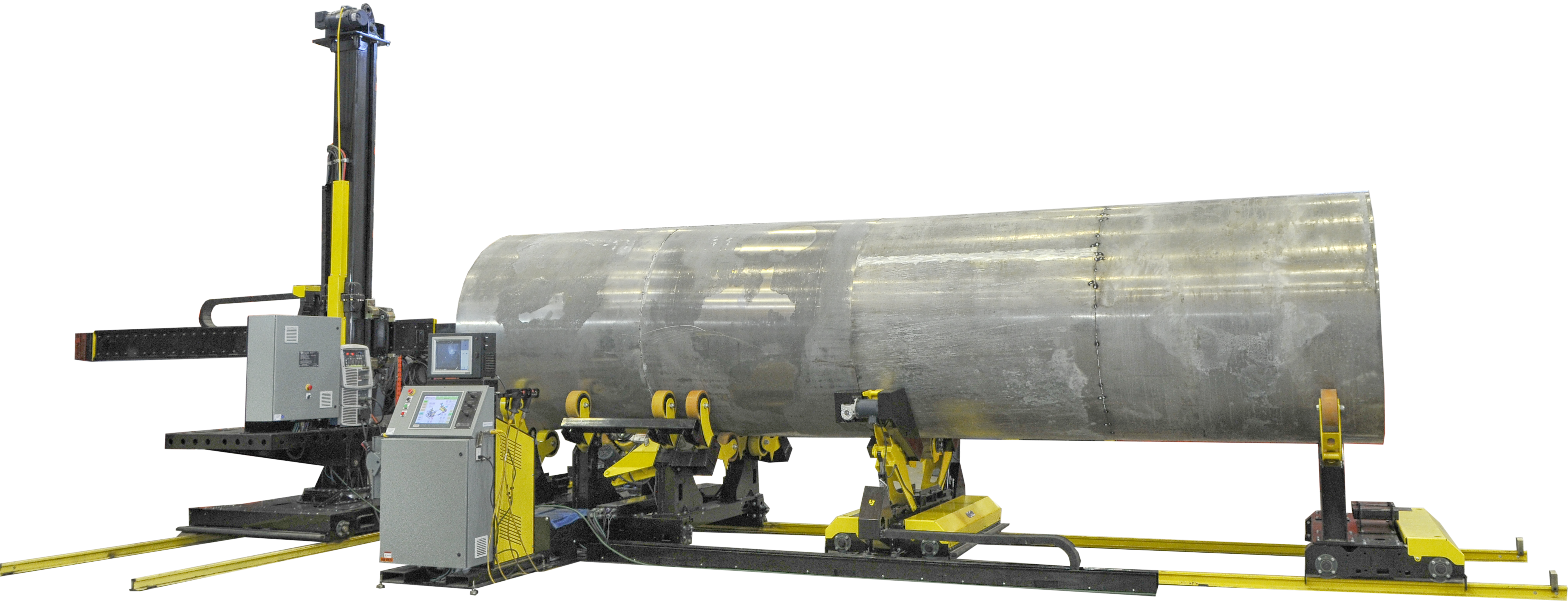 Automated Tank Turning Roll Welding System With Mig - Machine Tool (4288x2136), Png Download
