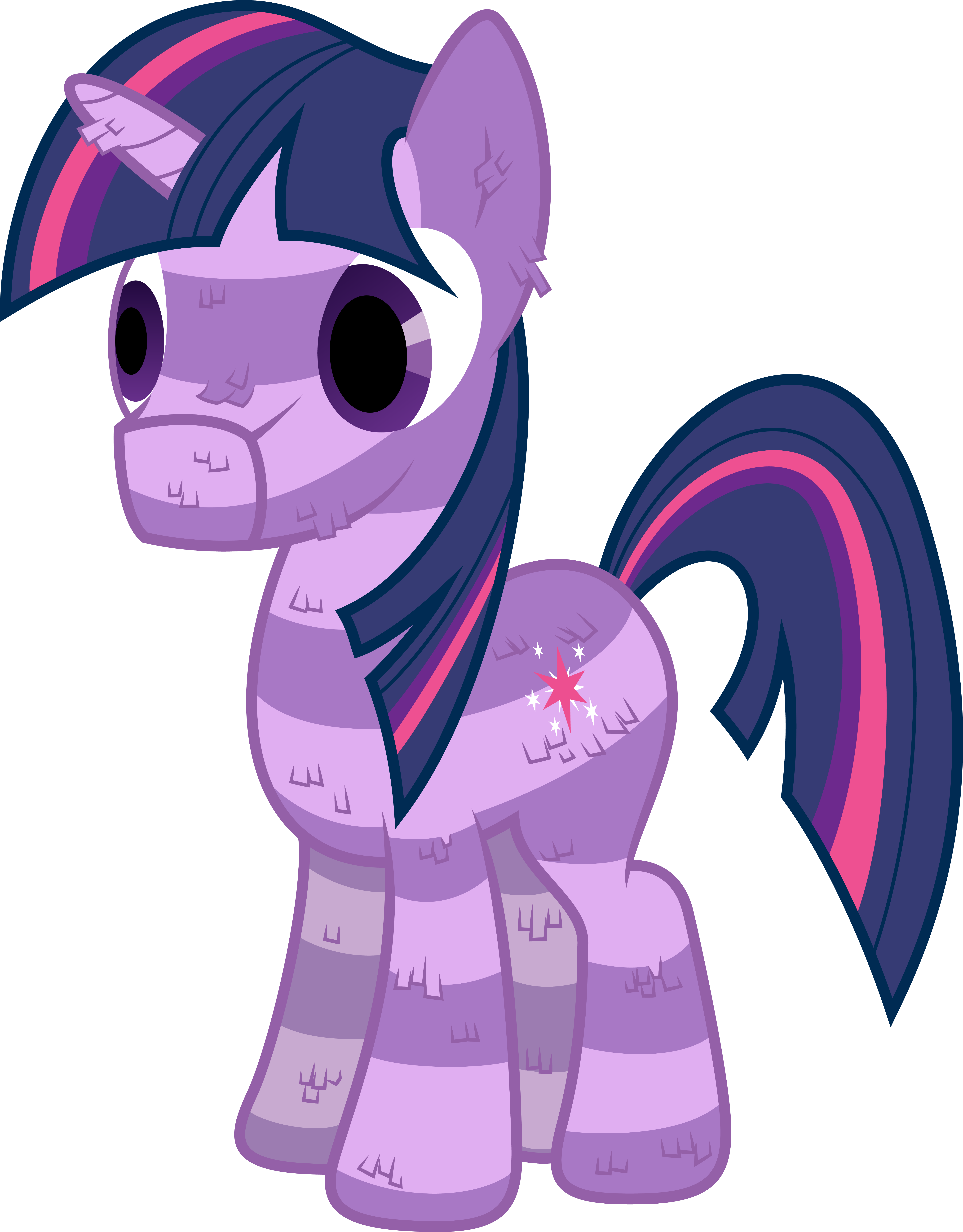 Magic Clipart Purple Sparkles - My Little Pony Twilight Sparkle Butt (6000x7681), Png Download