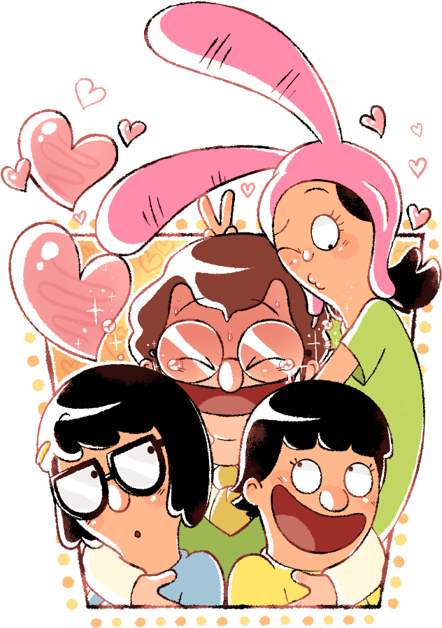 Frond Crying Sparkly Anime Tears And The Belcher Kids - Cartoon (750x980), Png Download