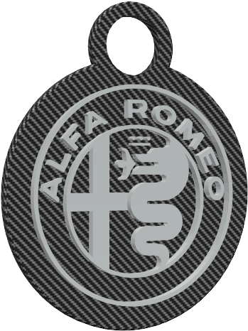 Alfa Romeo Portachiavi Carbon 60mm - Alfa Romeo (1432x837), Png Download