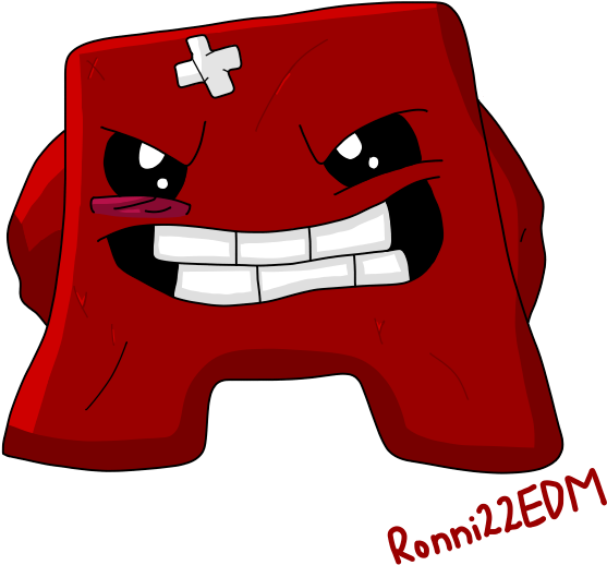Since I Am A Fan Of Super Meat Boy For 6 Years, I Decided (600x530), Png Download