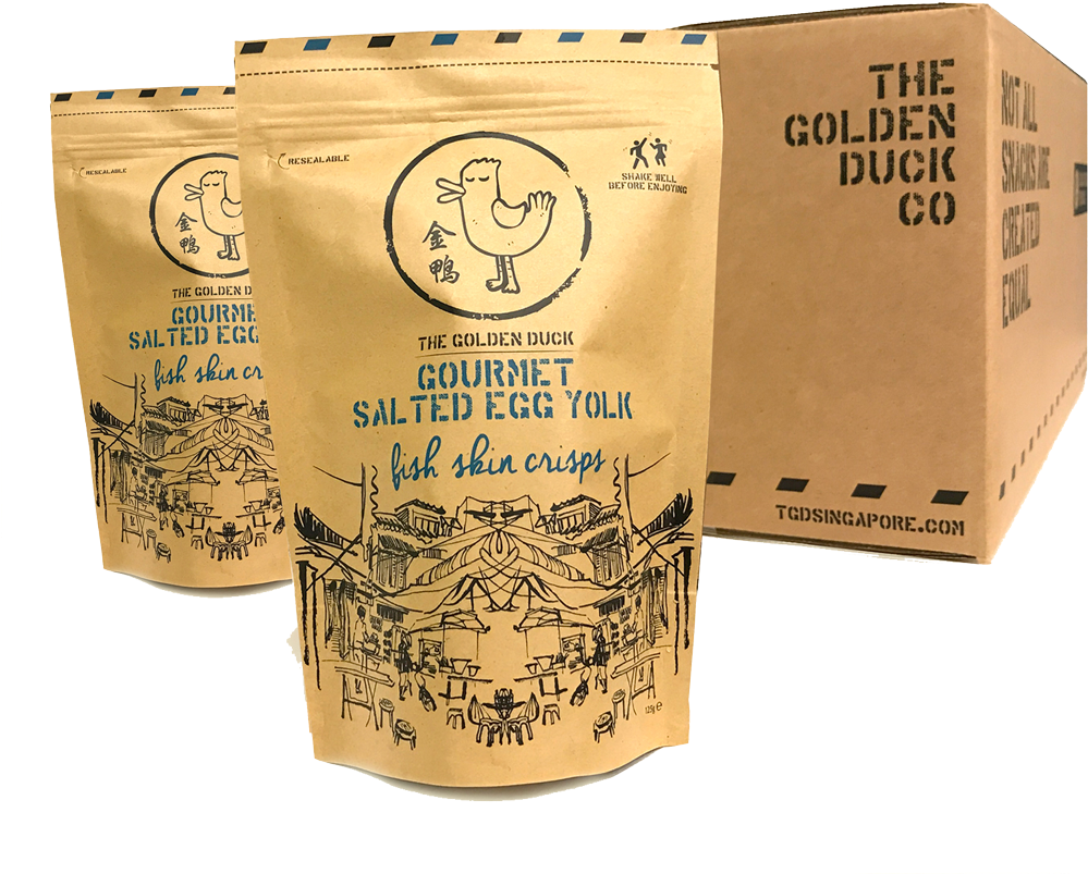 Halal The Golden Duck Gourmet Salted Egg Yolk Fish - Golden Duck Fish Skin Crisps (1000x1000), Png Download