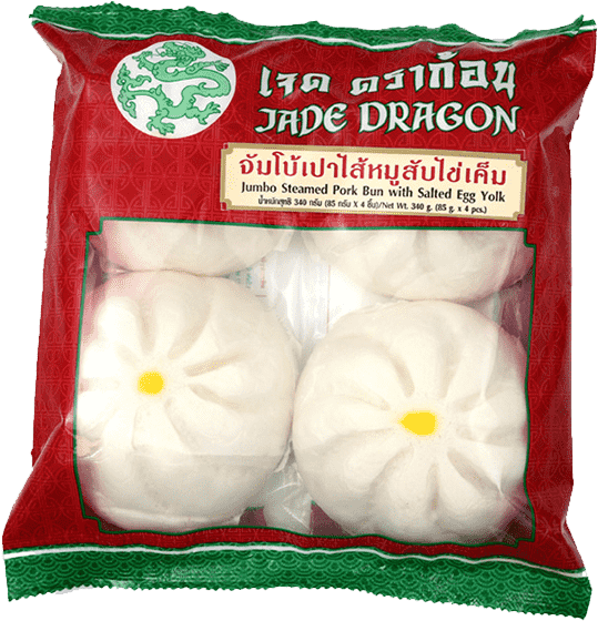 Jade Dragon Jumbo Steamed Pork Bun With Salted Egg - Siopao (600x600), Png Download