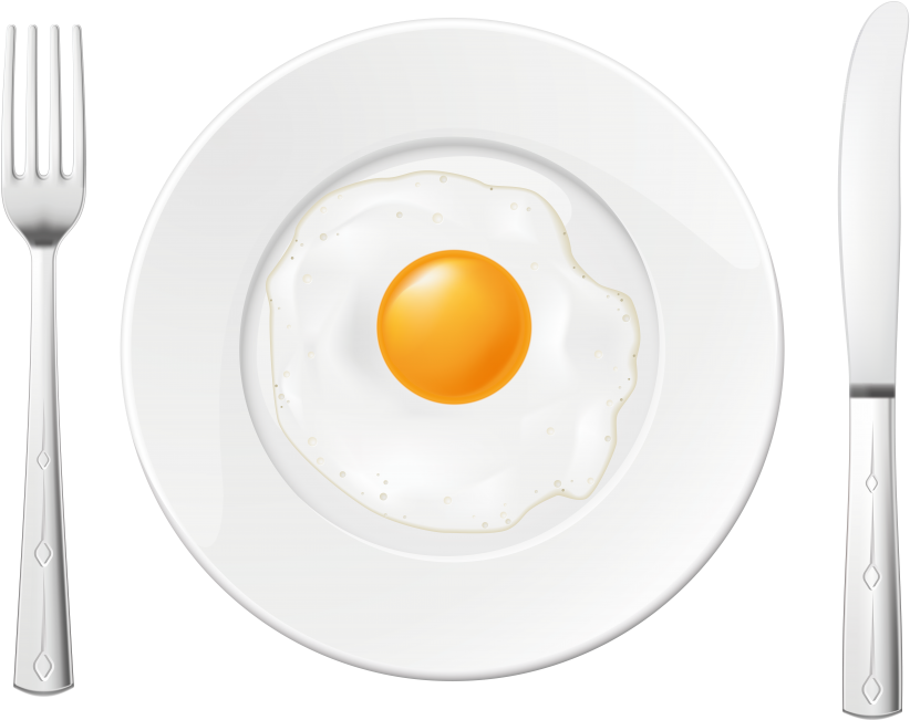 Omelet On The Plate - Fried Egg (866x650), Png Download