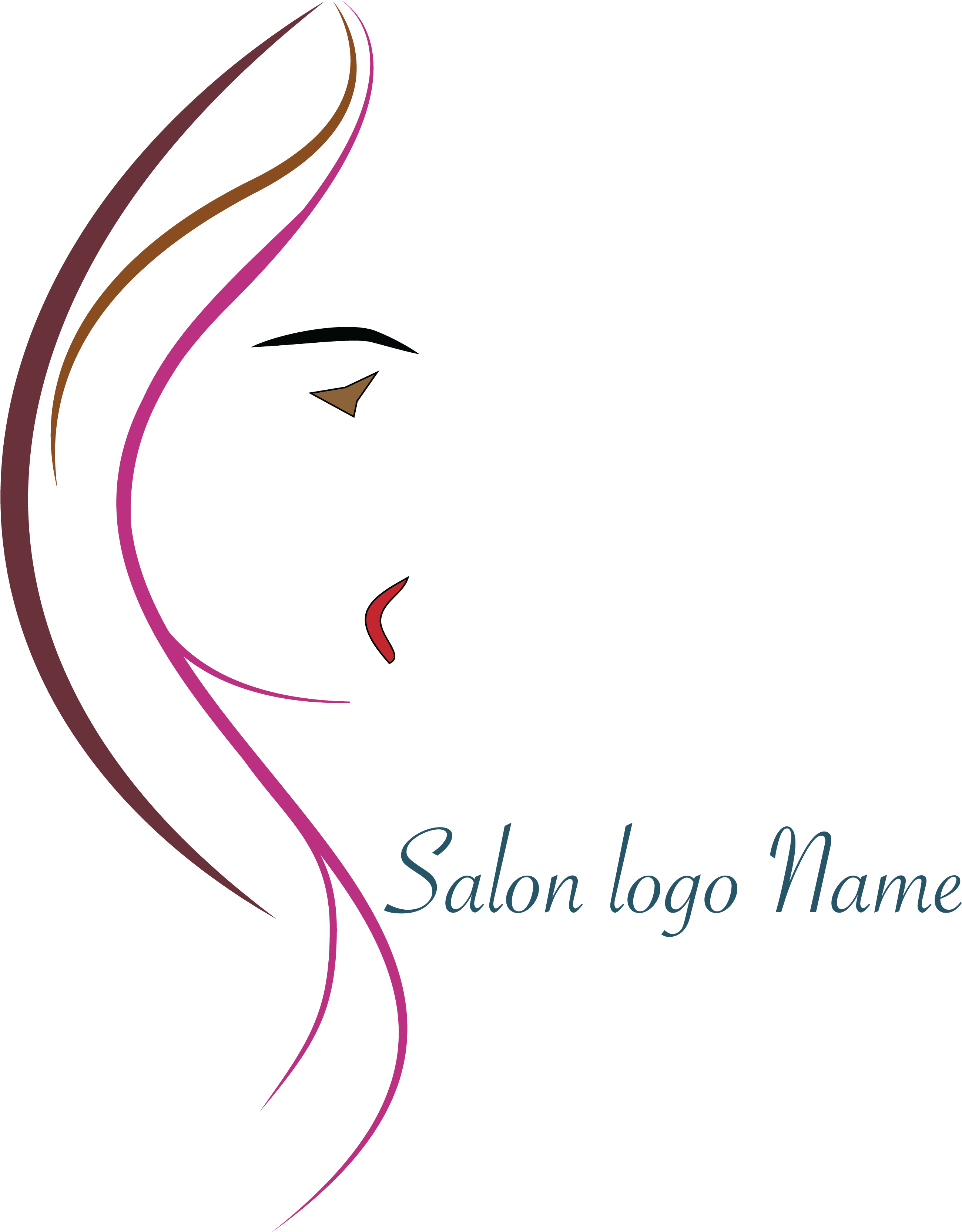 Need A Logo Designed For Your Hair & Beauty Salon Business - Calligraphy (2615x3328), Png Download