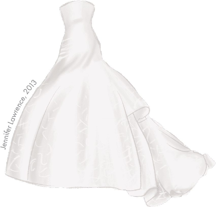 Was Flawlessly Embodied By Jennifer Lawrence Back In - Gown (884x900), Png Download