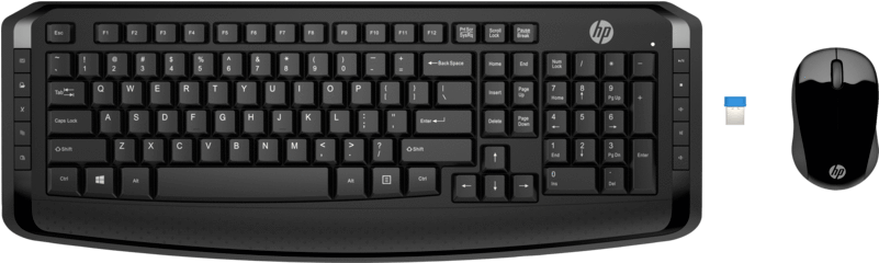Hp Wireless Keyboard Mouse Combo 300 - Hp Wireless Keyboard And Mouse 300 (800x600), Png Download
