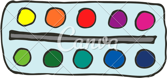 800 X 477 1 - Watercolor Palette Illustration (800x477), Png Download