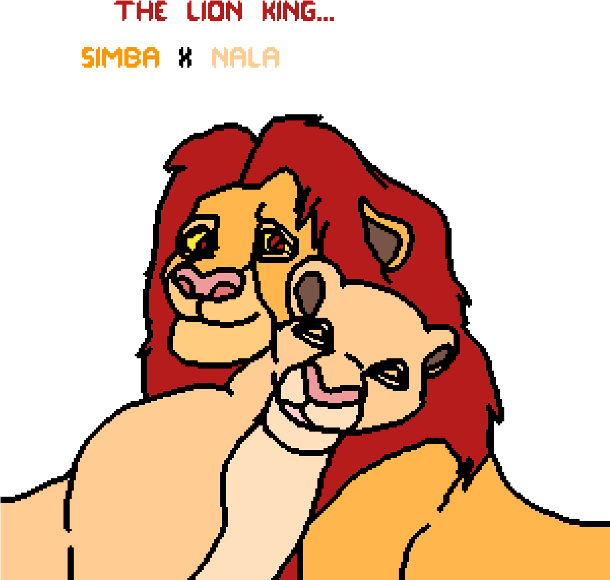 Simba X Nala - Cartoon (1200x1200), Png Download