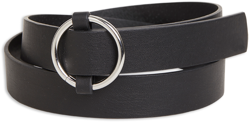 Belt With Round Buckle 12,99€ - Belte Med Rund Spenne (888x888), Png Download