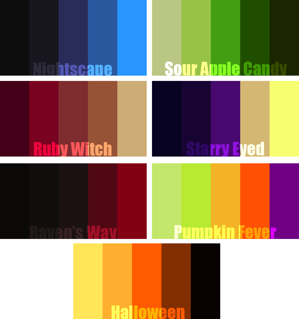 Art Tutorials And References Palettes Try Out - Halloween Themed Color Palette (1017x1084), Png Download