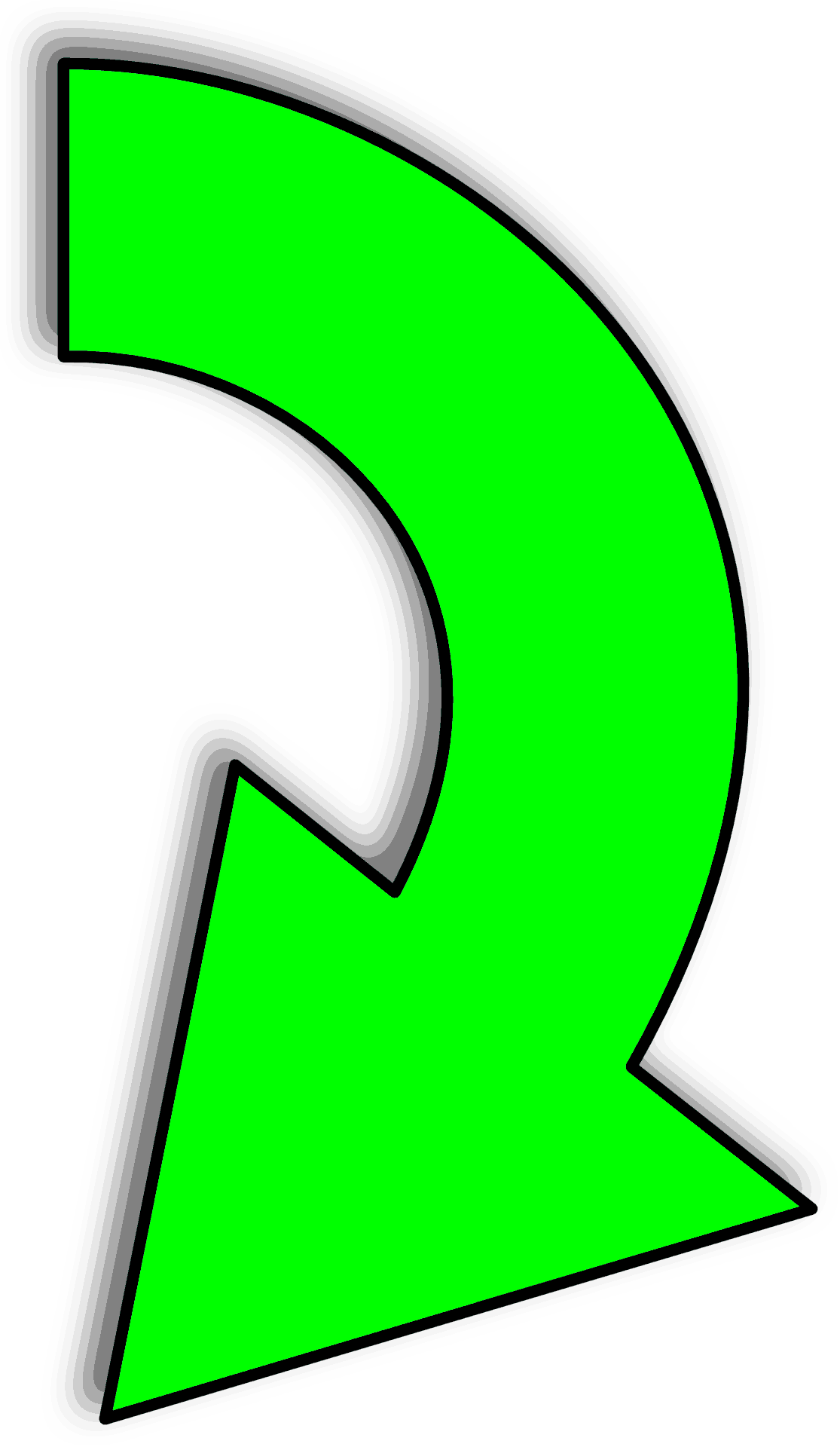 Green Arrow Down Left - Скачать Стрелку Для Видео (1115x1920), Png Download