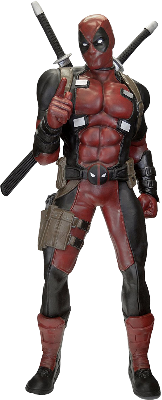 1 Scale Life-size Foam Replica - Deadpool Neca 1 1 (555x1370), Png Download
