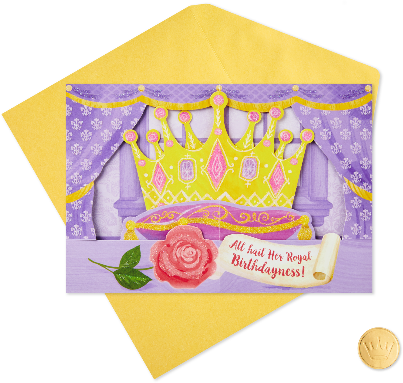 Her Royal Birthdayness Crown Pop Up Birthday Card - Craft (1470x1470), Png Download