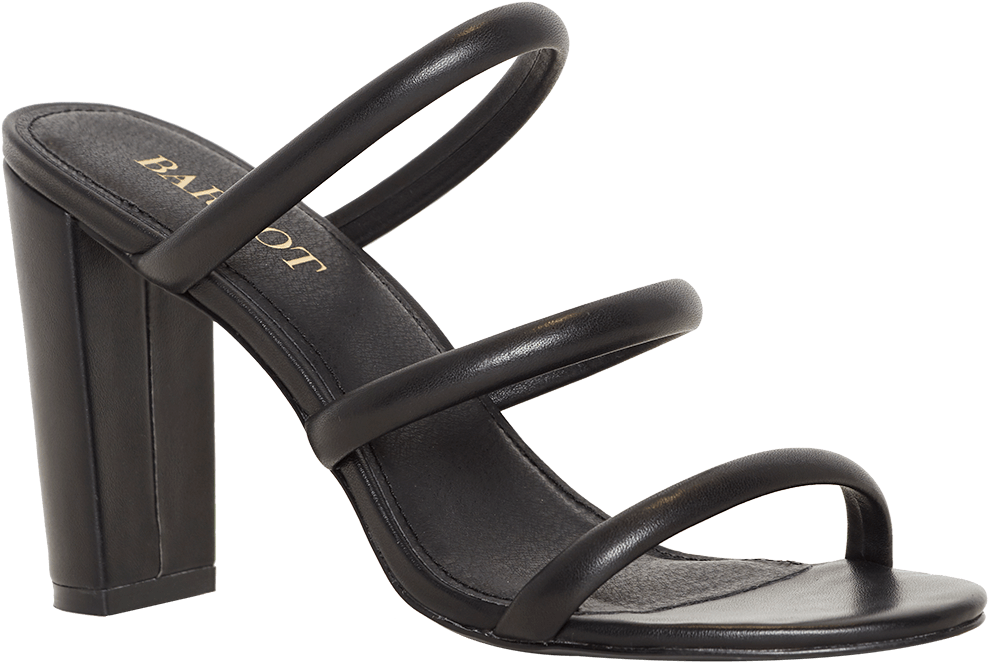 Triple Leather Mule In Colour Meteorite - High Heels (1000x1500), Png Download