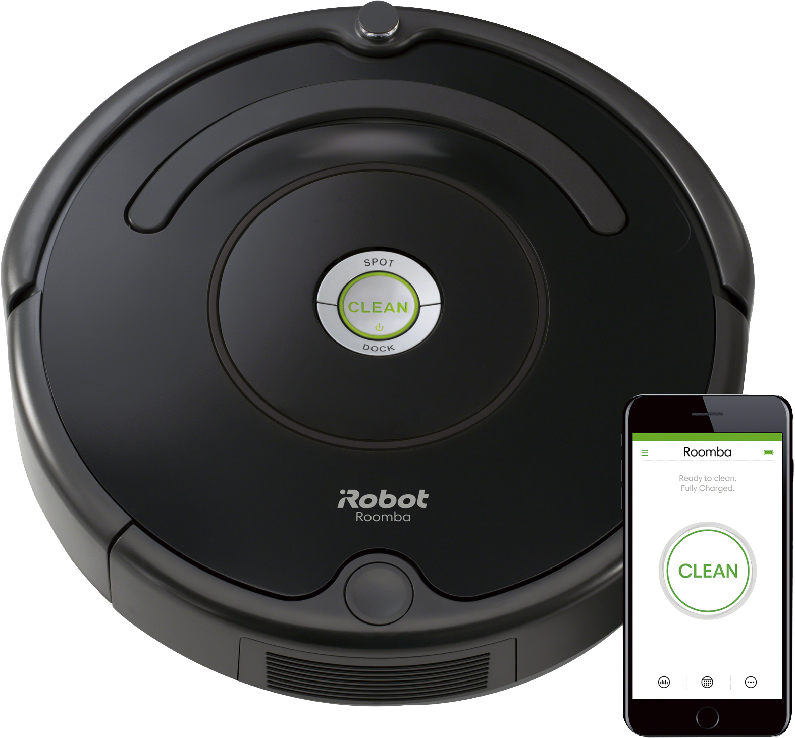 Irobot Roomba R675 Wi-fi Connected Robotic Vacuum Cleaner - Irobot Roomba 675 (1575x1463), Png Download