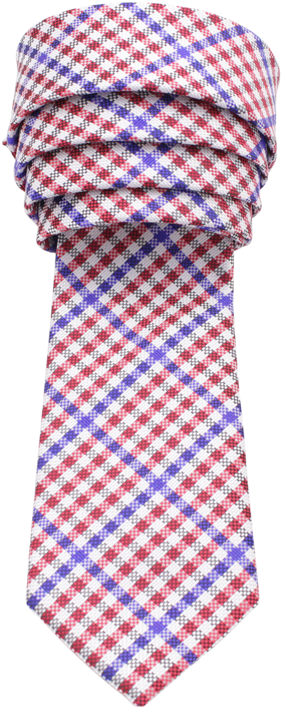 Red, White, And Blue Gingham Patterned Necktie - Tom Ford Houndstooth Tie (1536x1536), Png Download