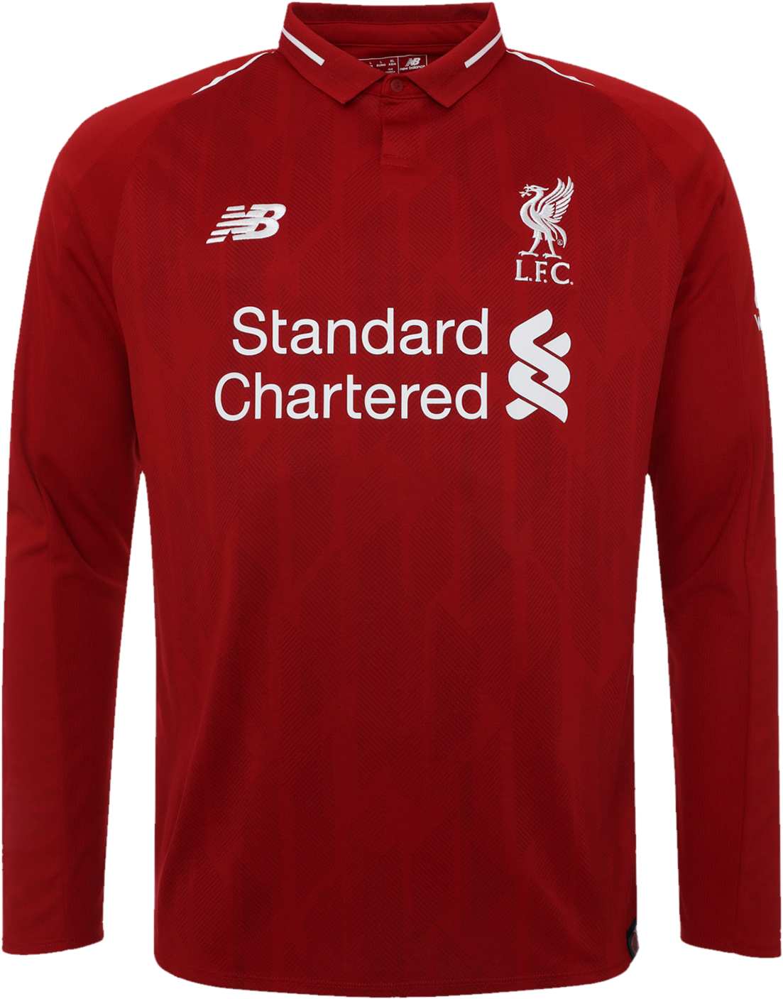 18/19 Liverpool Home Red Ls Men's Football Shirt - Liverpool Long Sleeve Shirt (1600x1600), Png Download
