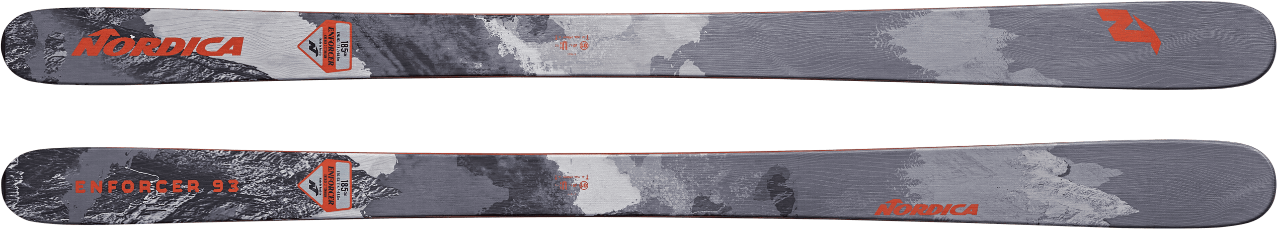 Back To List - Nordica Ski Enforced 93 2019 (3000x831), Png Download