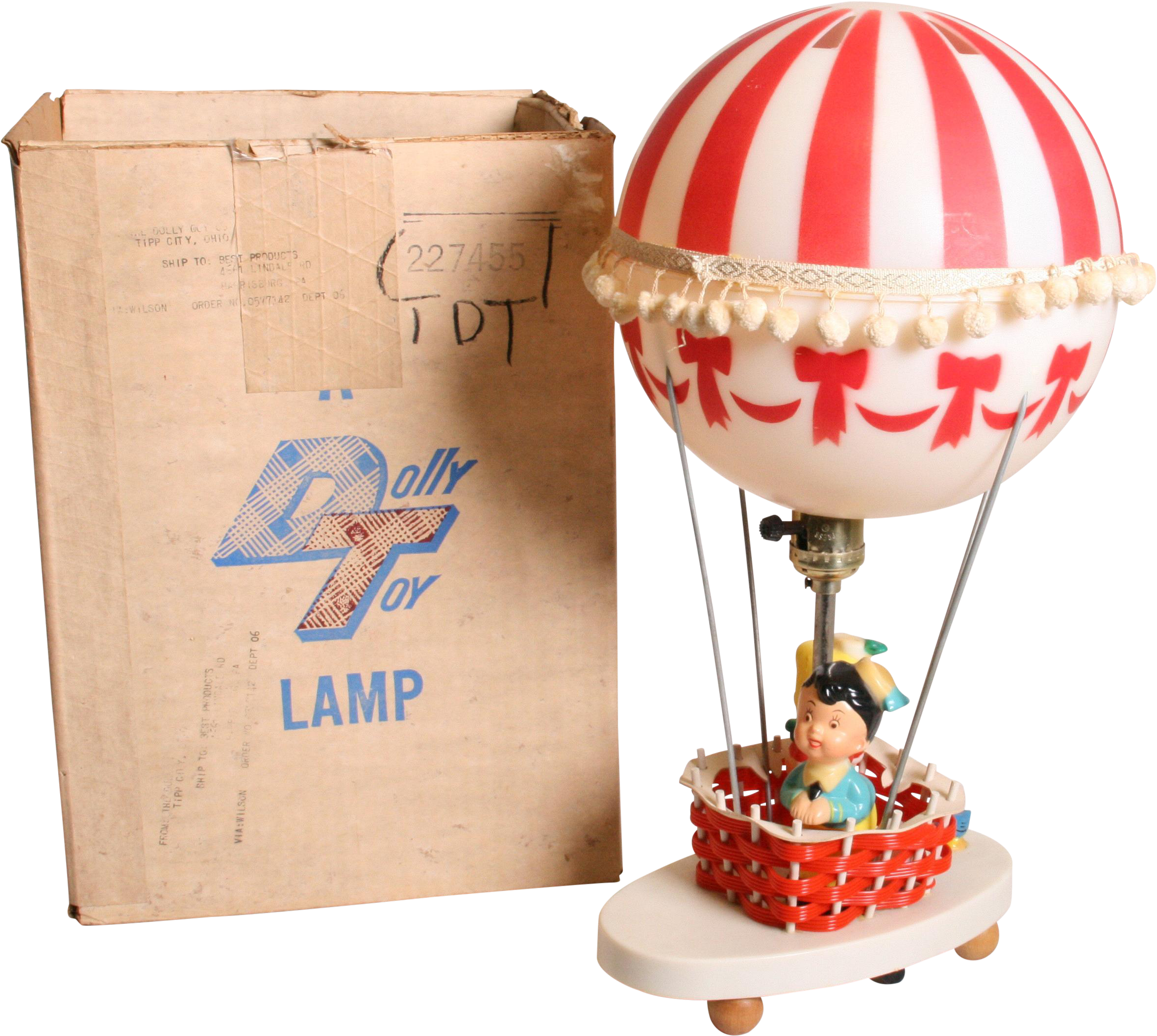 Mid Century Whimsical Lamp - Hot Air Balloon (2622x2347), Png Download