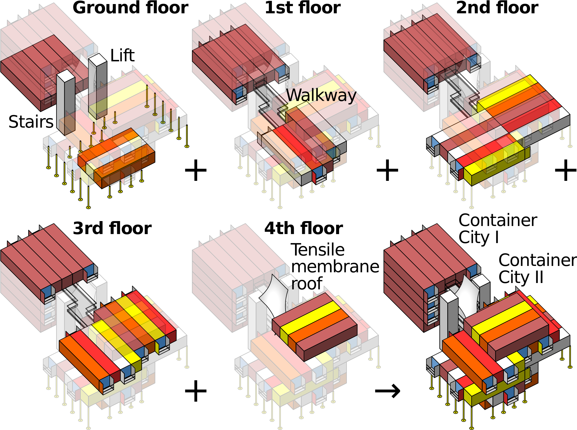 Open - Puma City Shipping Container Building (2000x1500), Png Download
