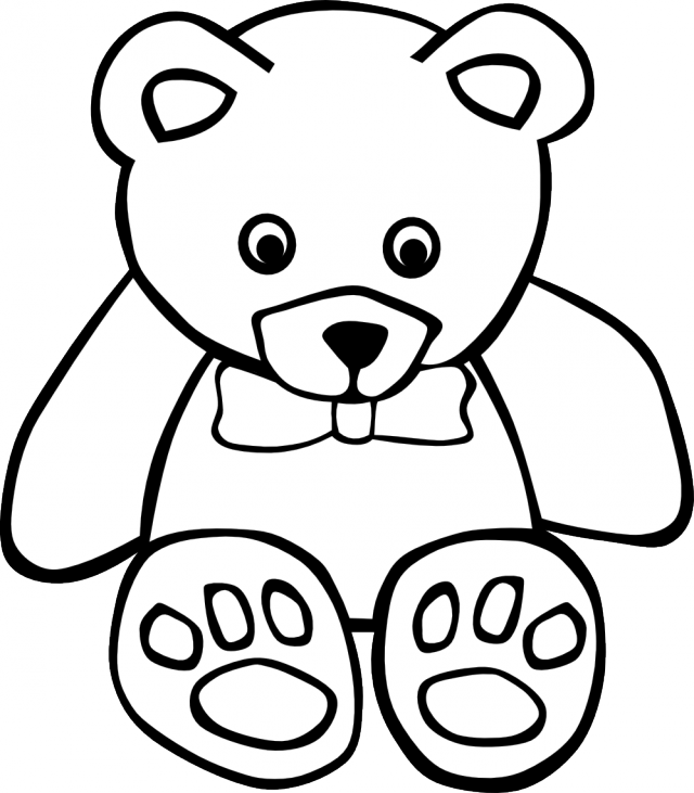 Princess - Castle - Clipart - Black - And - White - - Teddy Bear For Coloring (640x731), Png Download