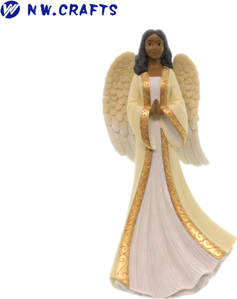Indoor Decor Figurine Resin Black Art Humble Prayer - Angel (700x700), Png Download