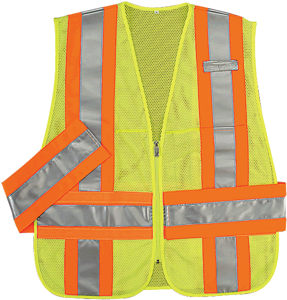 Lime Green Dot Style Safety Vests - Vest (600x600), Png Download