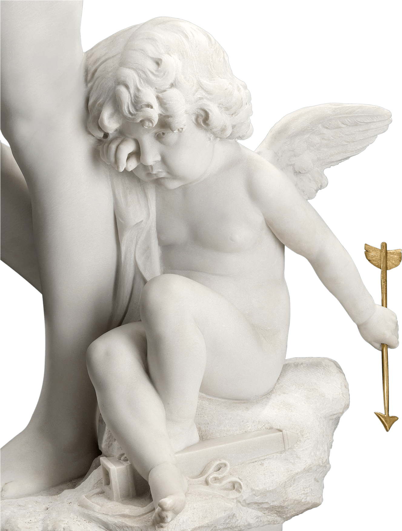 1400 X 1750 35 - Cupid Statue Transparent (1400x1750), Png Download