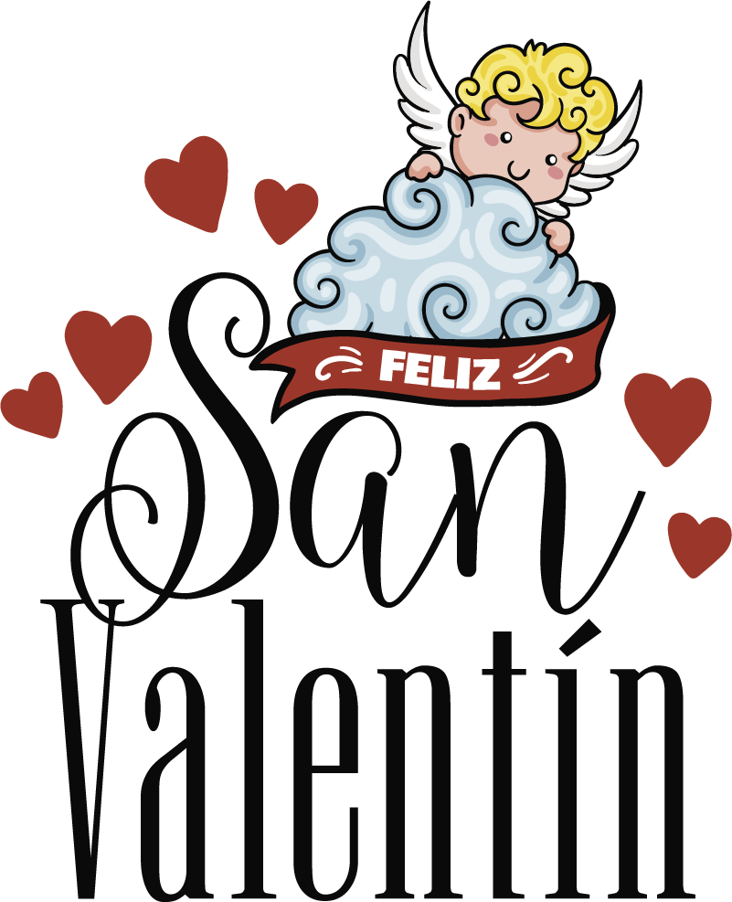 Vinilo Empresa Cupido San Valentín - San Valentin Frases Png (801x987), Png Download