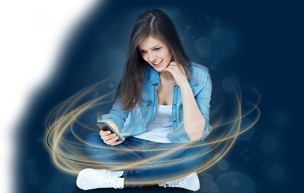 Bandalarga Mulher - Mulher Falando Ao Celular Em Png (1000x637), Png Download