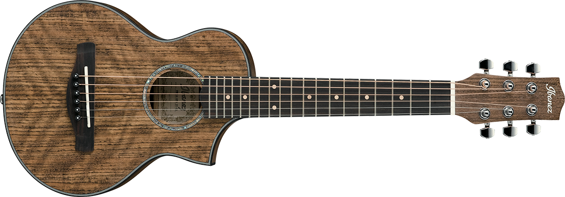 The Ewp Ibanez Combines The Compact Size Of A Ukulele - Luna High Tide Koa Concert (1102x385), Png Download