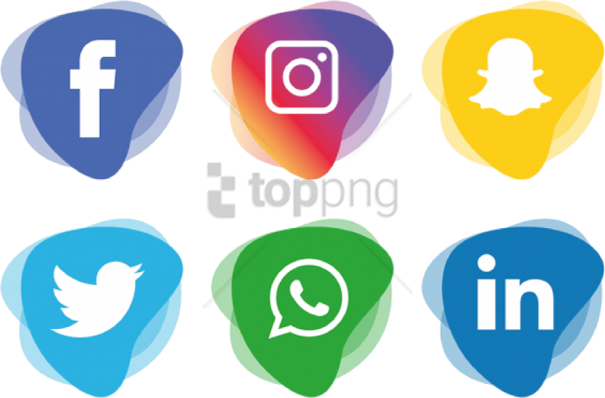 Free Png Facebook Instagram Whatsapp Png Image With - Facebook Instagram Icons Png (850x560), Png Download