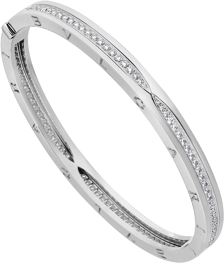 Zero1 Bracelet - Bulgari Bangle In Rose Gold (1800x1405), Png Download