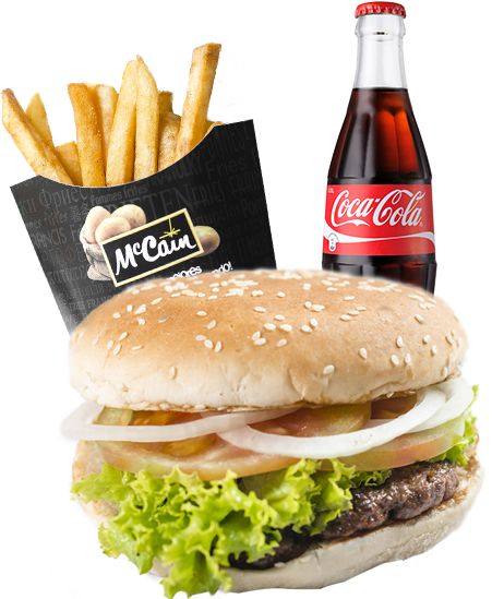 Inicio / Hamburguesas / Hamburguesa Clásica En Combo - Coca Cola (600x600), Png Download