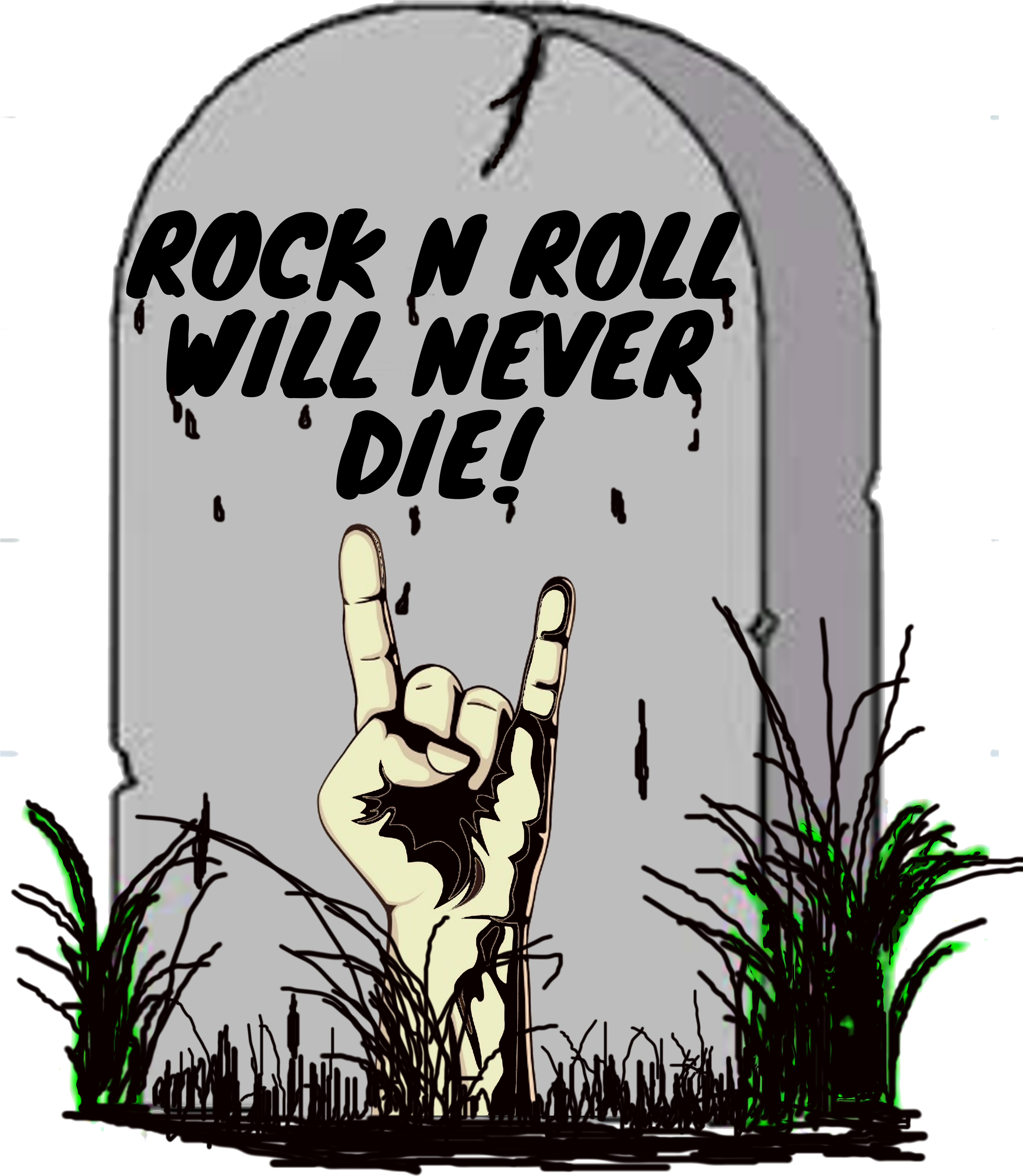 Cool T Shirt For People Who Love Rock N Roll - Headstone (4500x5400), Png Download