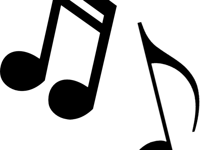 Note Clipart Rock And Roll - Music Note Clipart Black And White (640x480), Png Download
