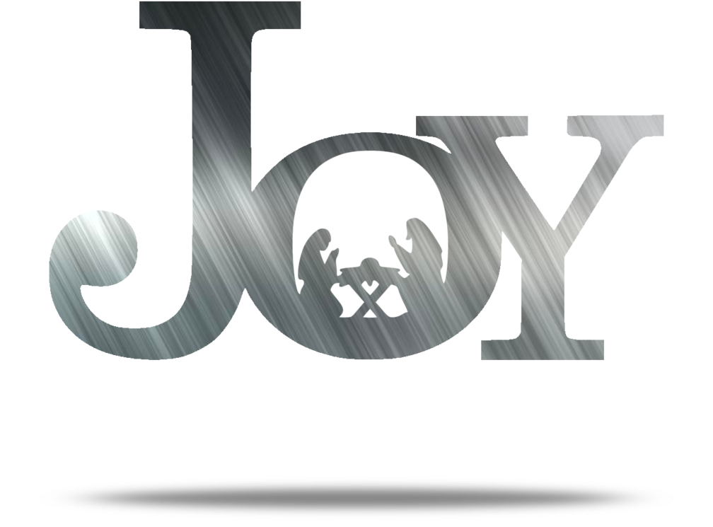 Joy Holy Manger Steel Wall Sign - Steel (1024x1024), Png Download