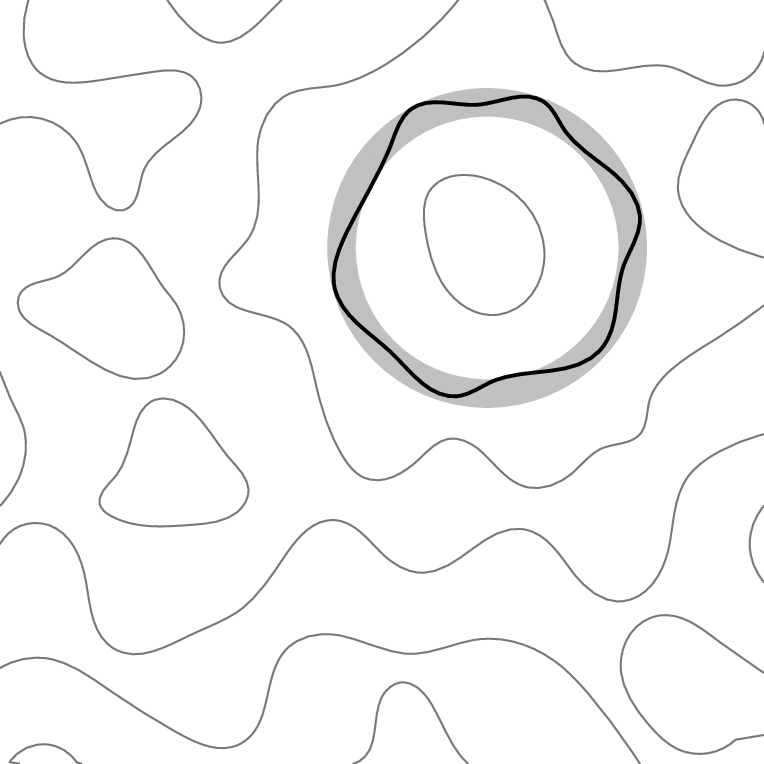 A Section Of The Nodal Set Of A Random Wavefunction - Circle (764x764), Png Download