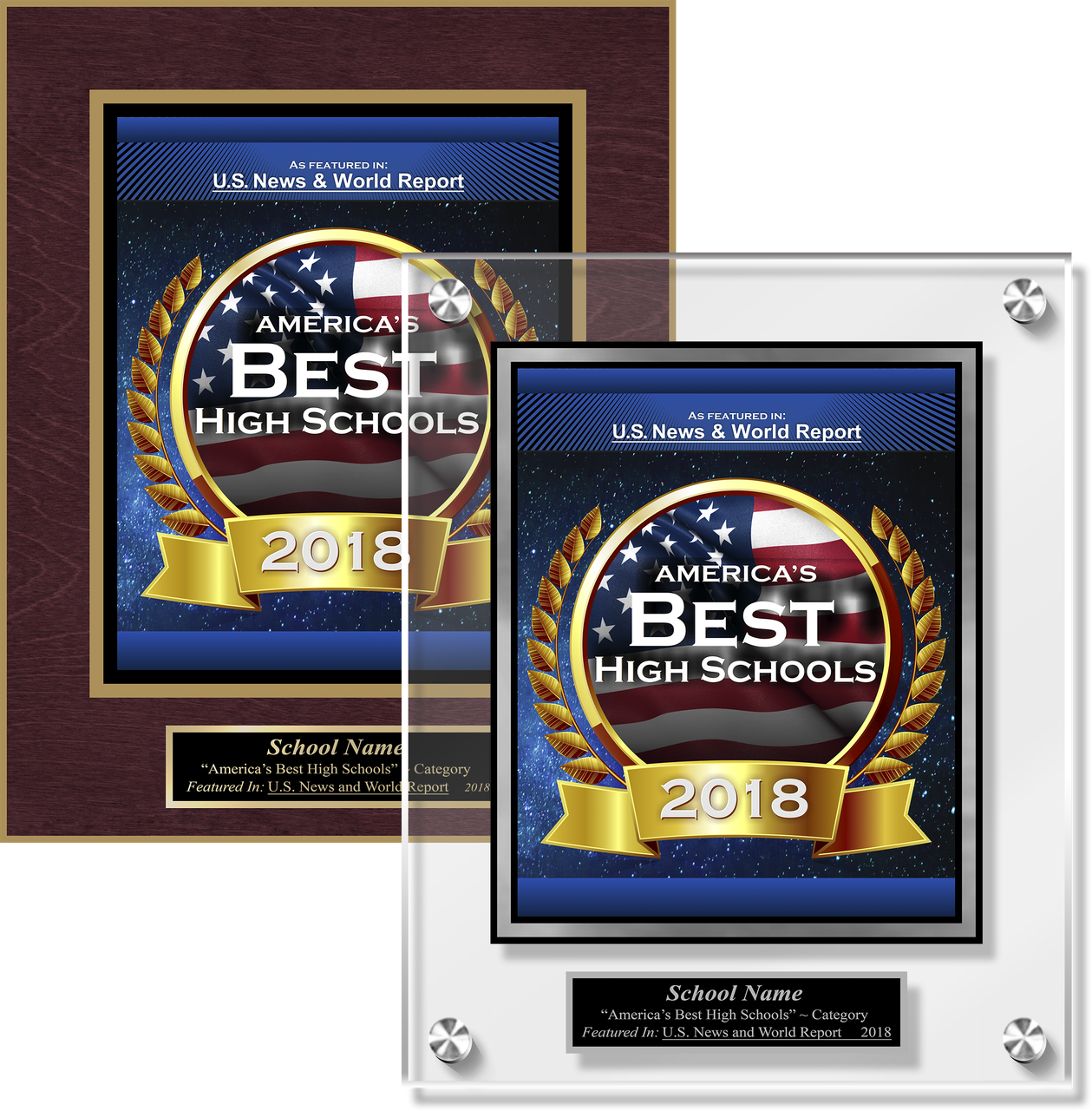 News And World Report America's Best High Schools Wood - Tournament (1259x1280), Png Download